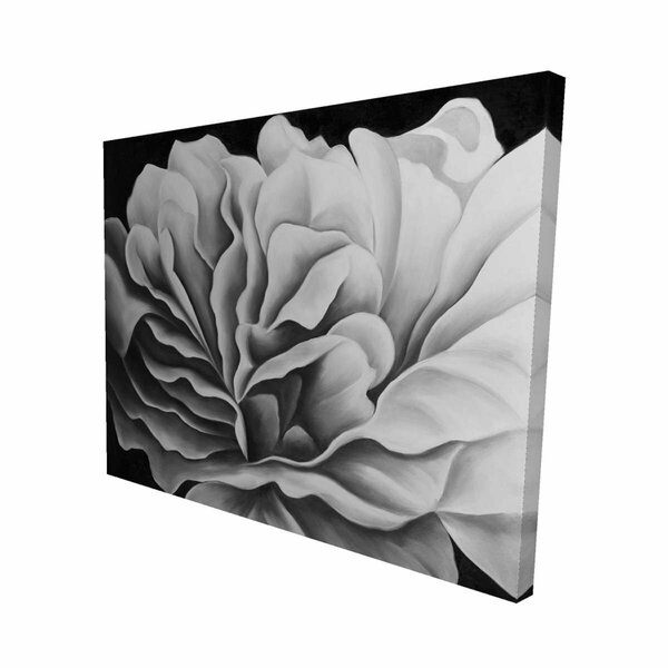 Fondo 16 x 20 in. Beautiful Black & White Flower-Print on Canvas FO2789373